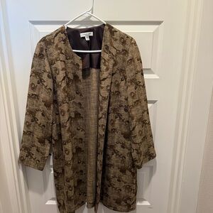 Coldwater Creek Brown Patterned Cape